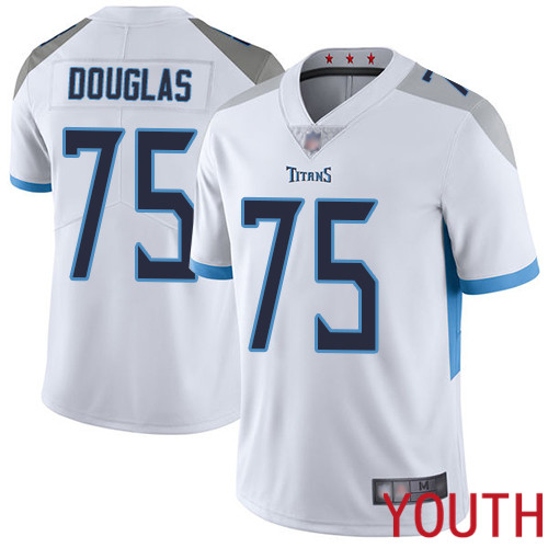 Tennessee Titans Limited White Youth Jamil Douglas Road Jersey NFL Football #75 Vapor Untouchable